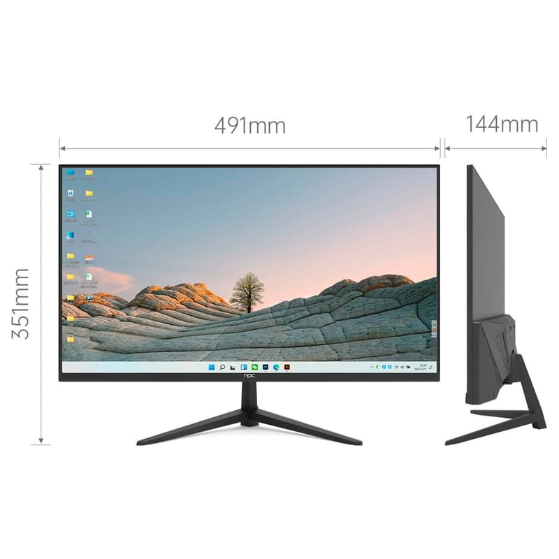 21,5" NPC Монитор MF2203-A 1920x1080 16:9 IPS 100ГЦ (HDMI+DP) Black - фото #7, Technodom.kz