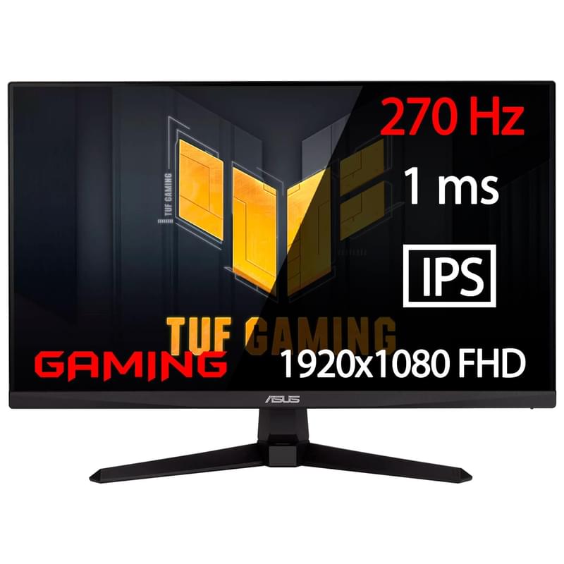 Монитор 23.8" Asus VG249QM1A 1920x1080 16:9 IPS 270ГЦ (2HDMI+DP) Black - фото #0, Technodom.kz