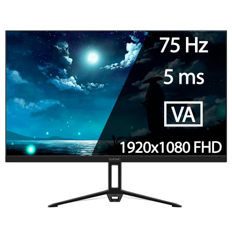 Монитор 23,8" Sanc M2442H 1920x1080 16:9 IPS 75ГЦ (HDMI+VGA) Black - фото #0, Technodom.kz
