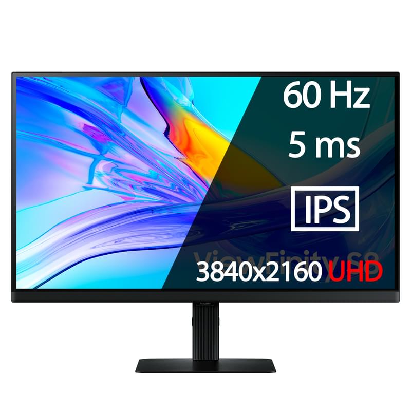 Монитор 27" Samsung ViewFinity LS27D804UAIXCI 3840x2160 16:9 IPS 60ГЦ (HDMI+DP+Type-C) Black - фото #0, Technodom.kz