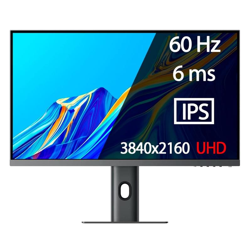 Монитор 27" Xiaomi XMMNT27NU 3840х2160 16:9 IPS 60ГЦ (2HDMI+DP+Type-C) Black - фото #0, Technodom.kz