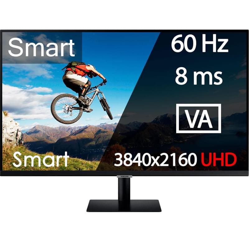 32 Samsung Smart LS32AM700UIXCI Мониторы 3840x2160 16:9 VA 60ГЦ (2HDMI) Black - фото #0, Technodom.kz