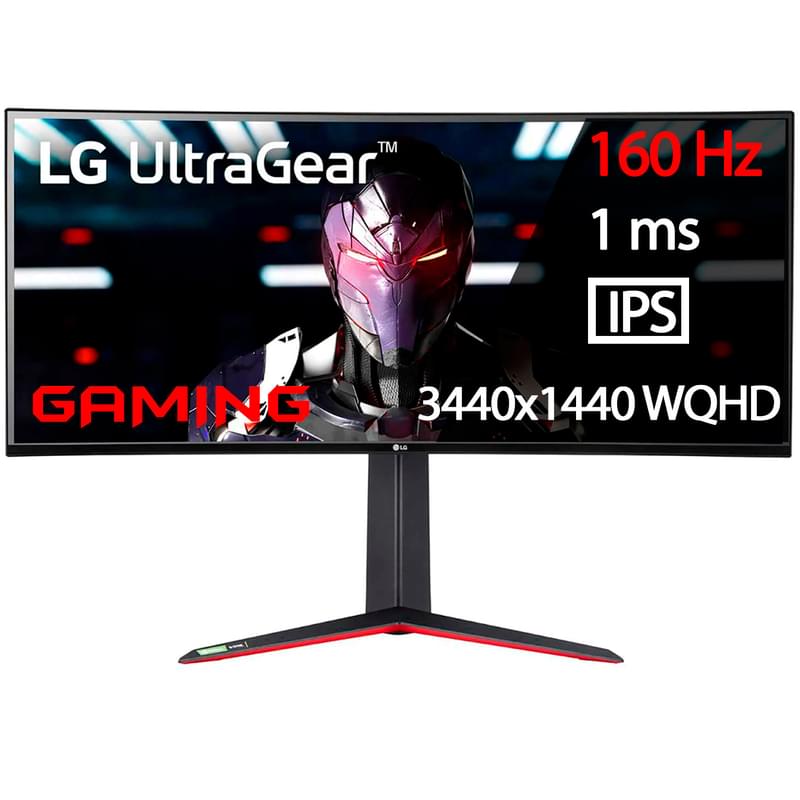 Монитор 34" LG 34GN850-B 3440x1440 21:9 IPS 160ГЦ (2HDMI+DP) Black - фото #0, Technodom.kz