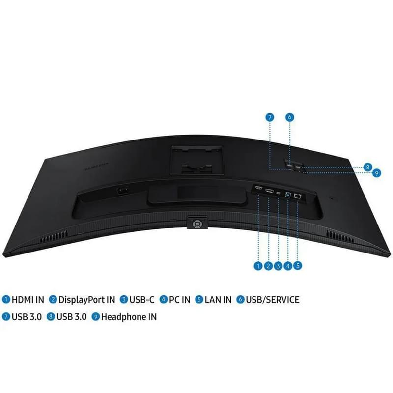 Монитор игровой 34" Samsung ViewFinity S6 LS34C650UAIXCI 3440x1440 21:9 VA 100ГЦ (HDMI+DP+Type-C) Curved Black - фото #6, Technodom.kz