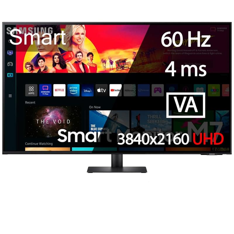 43" Samsung Smart Мониторы LS43BM702UIXCI 3840x2160 16:9 VA 60ГЦ (2HDMI+Type-C) Black - фото #0, Technodom.kz