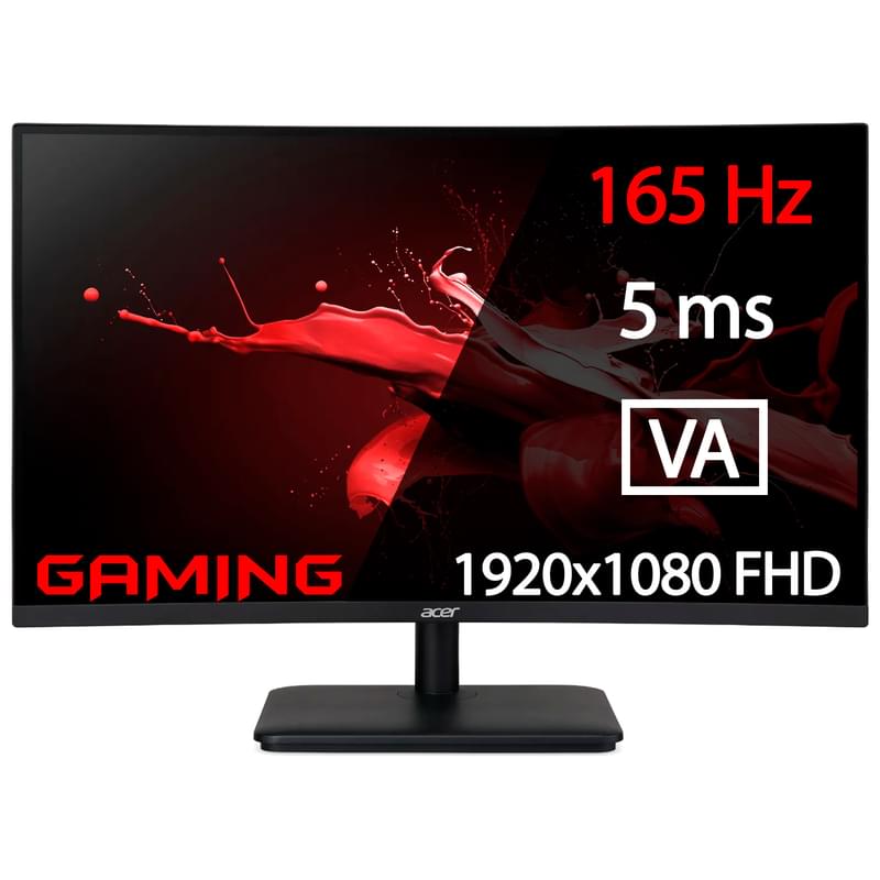 Монитор Игровой 27'' Acer ED270R P 1920×1080 16:9 VA 165ГЦ (2HDMI+DP) Curved Black - фото #0, Technodom.kz