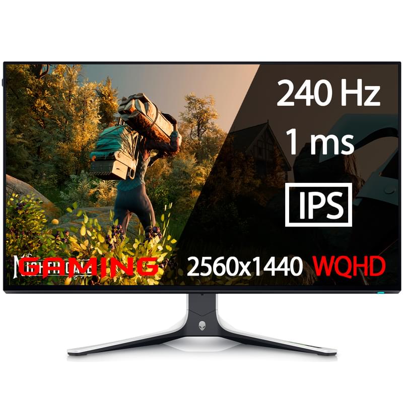 Монитор Игровой 27" Dell Alienware AW2723DF 2560 x 1440 16:9 IPS 240Hz (2xHDMI+DP) Black-Gray - фото #0, Technodom.kz