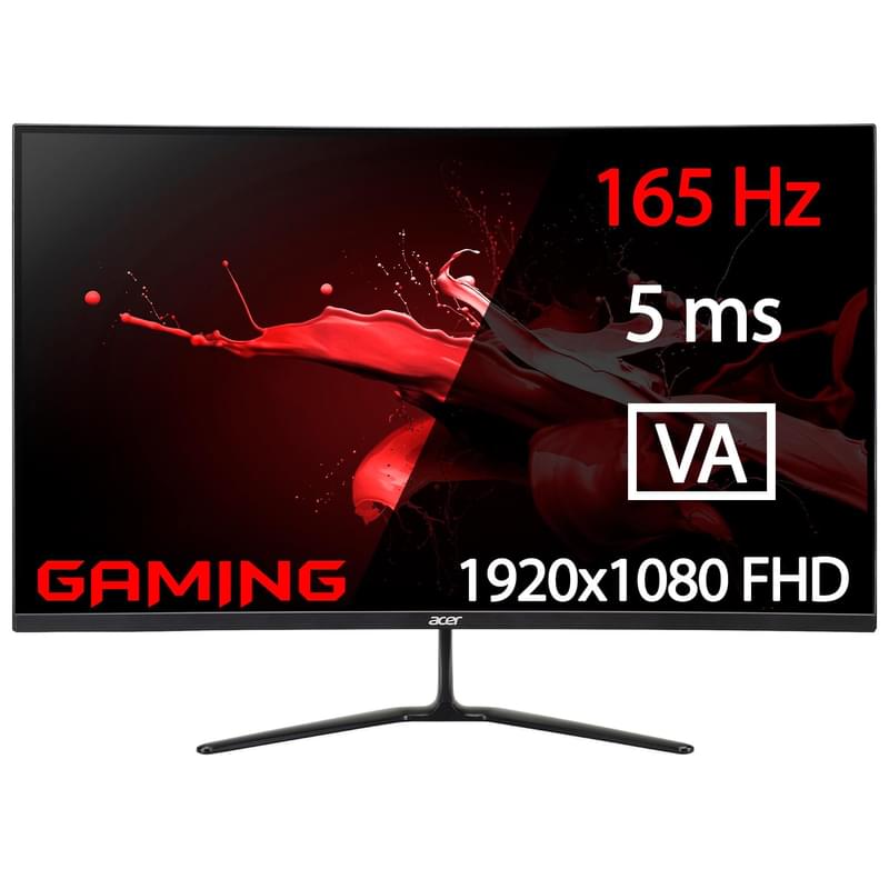 Монитор Игровой 31,5'' Acer ED320QRP 1920×1080 16:9 VA 165ГЦ (2HDMI+DP) Curved Black - фото #0, Technodom.kz