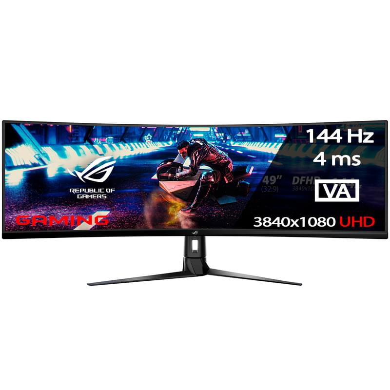 Монитор Игровой 49" Asus ROG STRIX XG49VQ 3840x1080 32:9 VA 144ГЦ (2HDMI+DP) Curved Black - фото #0, Technodom.kz