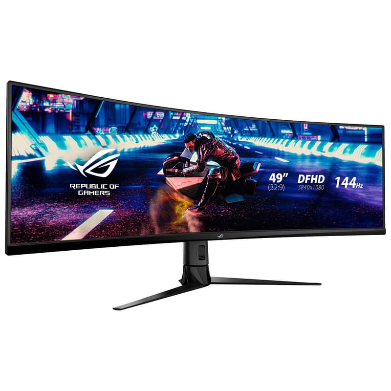 Монитор Игровой 49" Asus ROG STRIX XG49VQ 3840x1080 32:9 VA 144ГЦ (2HDMI+DP) Curved Black - фото #1, Technodom.kz