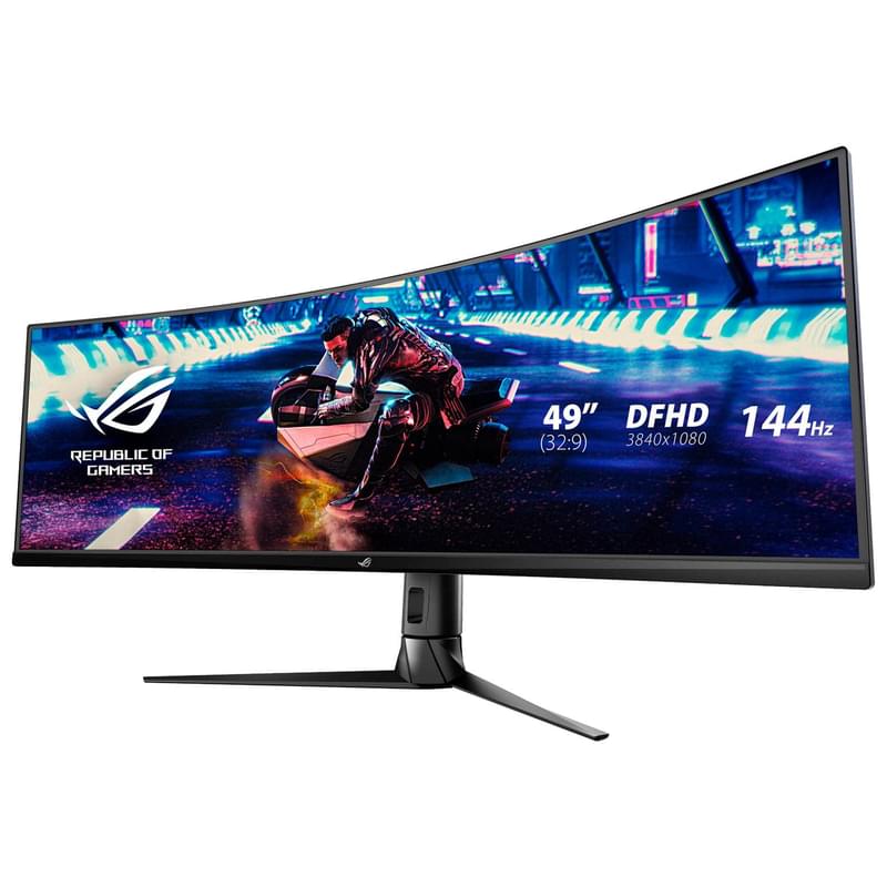 Монитор Игровой 49" Asus ROG STRIX XG49VQ 3840x1080 32:9 VA 144ГЦ (2HDMI+DP) Curved Black - фото #2, Technodom.kz