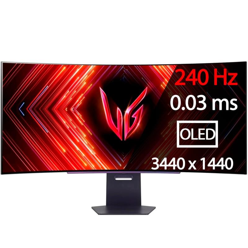 Монитор Игровой 45" LG UltraGear OLED 45GS95QE-B 3440x1440 21:9 IPS 240ГЦ (2HDMI+DP) Black - фото #0, Technodom.kz