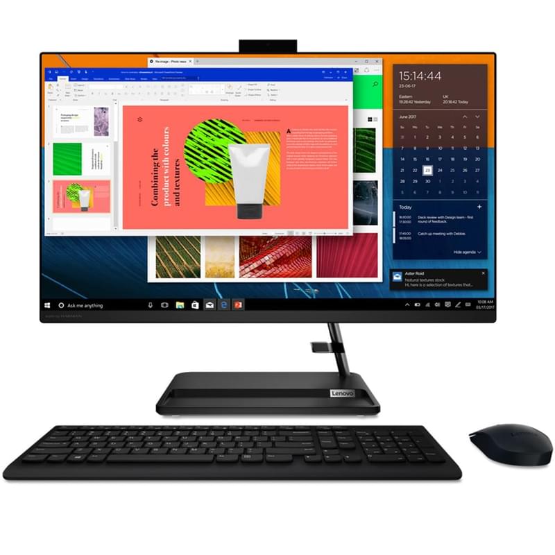 Моноблок 23,8" Lenovo IdeaCentre AIO 3 24ADA6 Black (51240P-8-256-D-FHD) (F0GH00F0RU) - фото #0, Technodom.kz