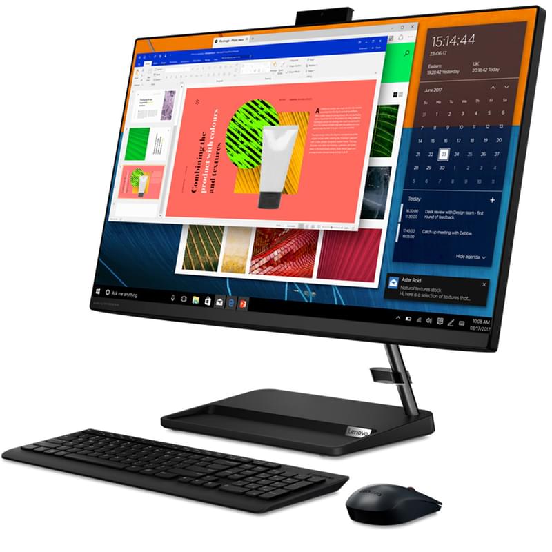 Моноблок 23,8" Lenovo IdeaCentre AIO 3 24ADA6 Black (51240P-8-256-D-FHD) (F0GH00F0RU) - фото #1, Technodom.kz