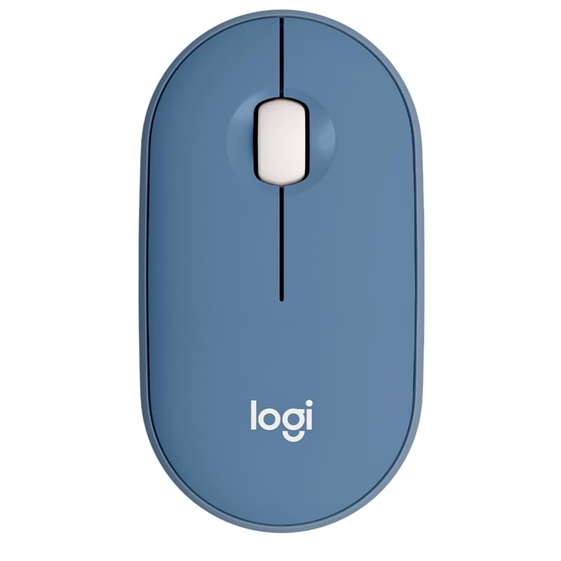 Мышка беспроводная USB/BT Logitech Pebble M350, Blueberry - фото #0, Technodom.kz