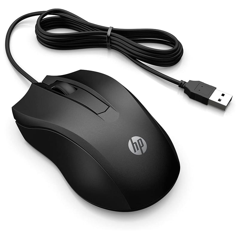 Мышка проводная HP 100, Black - фото #1, Technodom.kz