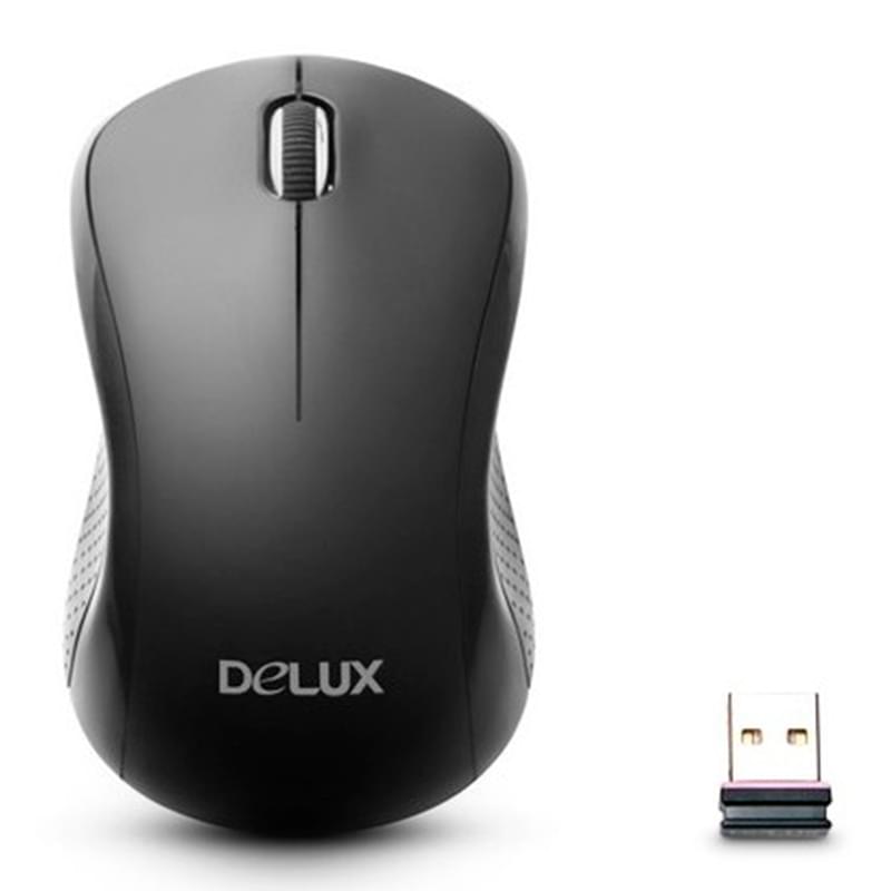 Сымсыз тінтуір USB Delux DLM-391OGB Black - фото #0, Technodom.kz