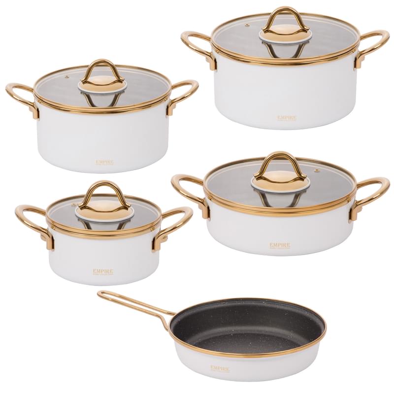 Набор посуды 9 пр. Белый Empire WHI-0658 - фото #0, Technodom.kz