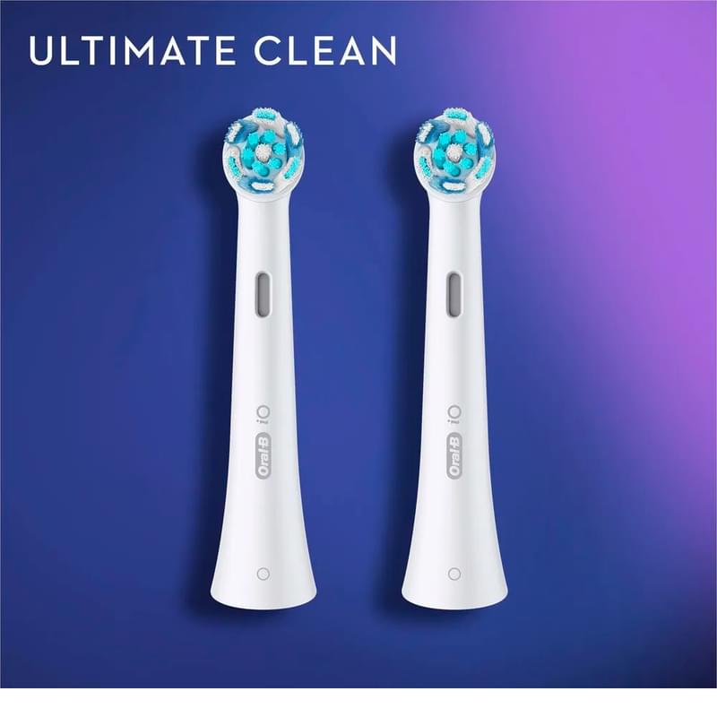 Насадки Oral-B iO Ultimate Clean White для электрической зубной щетки, 2 шт., для тщательного удаления налета - фото #4, Technodom.kz