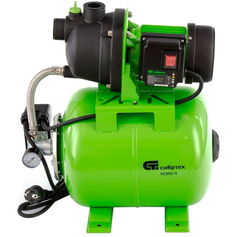 Насосная станция Сибртех НС850-П, 850 Вт, напор 42 м, 3500 л/ч, ресивер 19 л (97248M) - фото #1, Technodom.kz