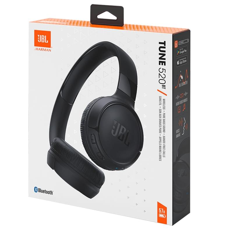 Наушники накладные JBL Bluetooth Tune 520, Black - фото #10, Technodom.kz