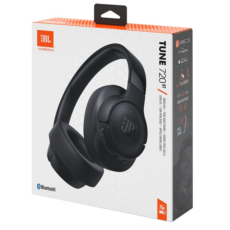 Наушники накладные JBL Bluetooth Tune 720, Black - фото #10, Technodom.kz