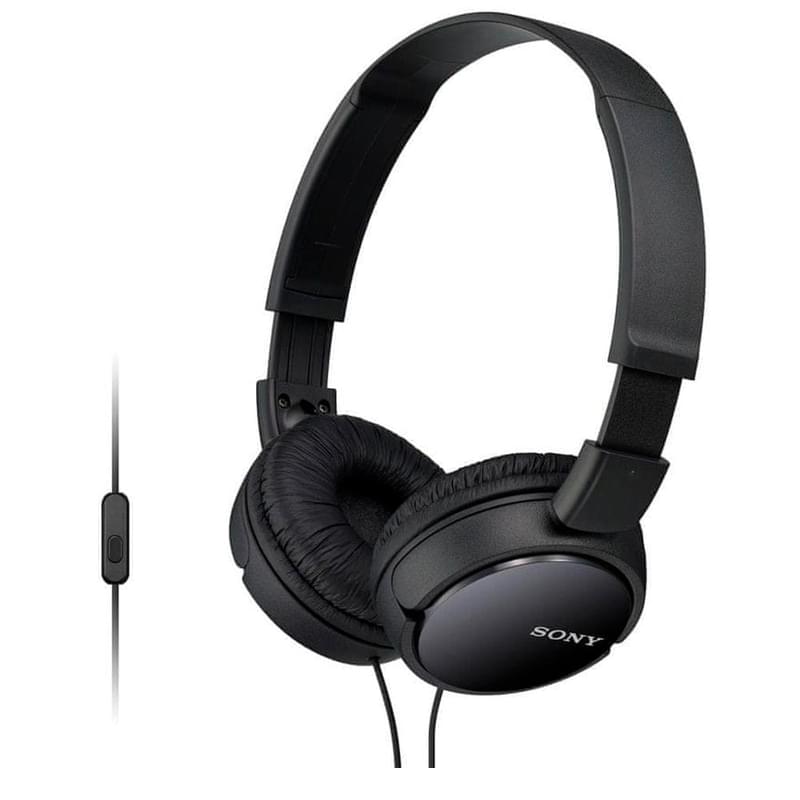 Наушники Накладные Sony MDR-ZX110AP, Black - фото #0, Technodom.kz