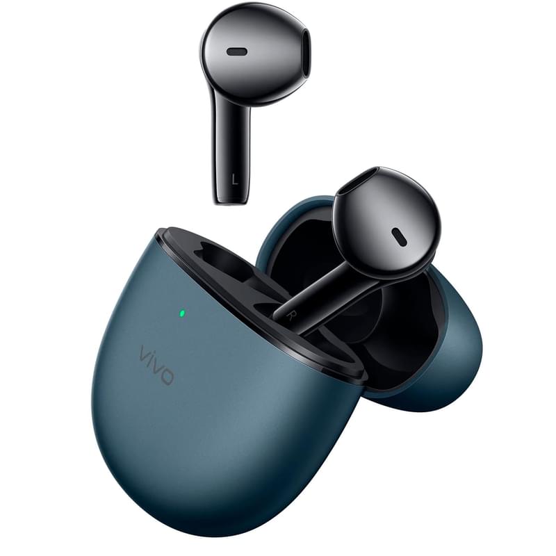 Наушники Вставные Vivo Bluetooth TWS Air, Pebble Blue - фото #3, Technodom.kz