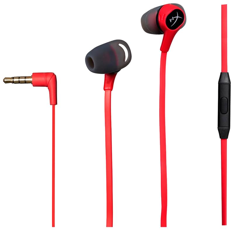 Наушники вставные игровые HyperX Cloud Earbuds, Red (HX-HSCEB-RD) - фото #1, Technodom.kz