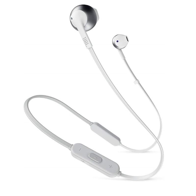 Наушники Вставные с Микрофоном JBL Bluetooth JBLT205BT, Silver - фото #0, Technodom.kz