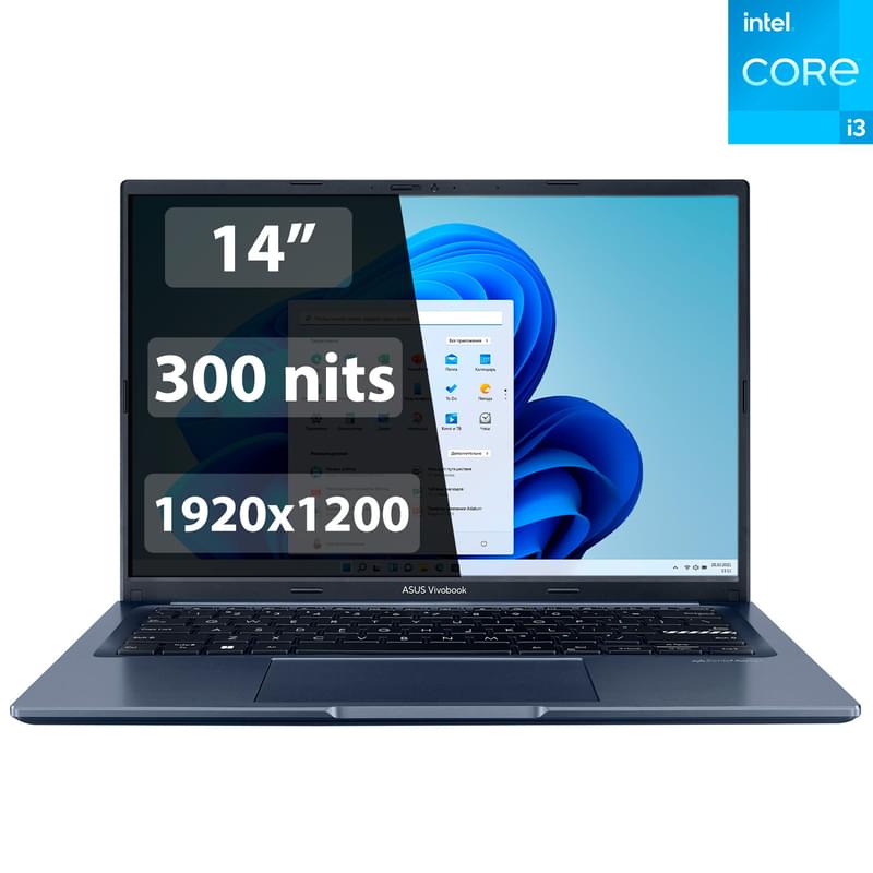 Ноутбук Asus Vivobook 14X i3 1220P / 8ГБ / 256SSD / 14 / Win11 / (X1403ZA-LY192W) - фото #0, Technodom.kz