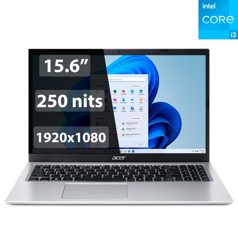 Ноутбук Acer Aspire 3 A315-58 i3 1115G4/ 8ГБ /512SSD /15.6 /Win11 /(NX.ADDER.01Z) - фото #0, Technodom.kz