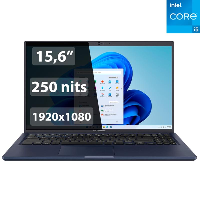 Ноутбук Asus ExpertBook B1 i5 1235U / 8ГБ / 512SSD / 15.6 / Win11 / (B1500CBA-BQ0559W) - фото #0, Technodom.kz