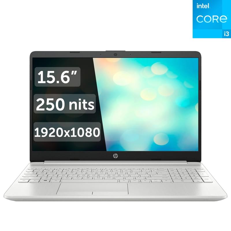 Ноутбук HP 15s-fq5035ci i3 1215U / 8ГБ / 512SSD / 15.6 / DOS / (725W0EA) - фото #0, Technodom.kz
