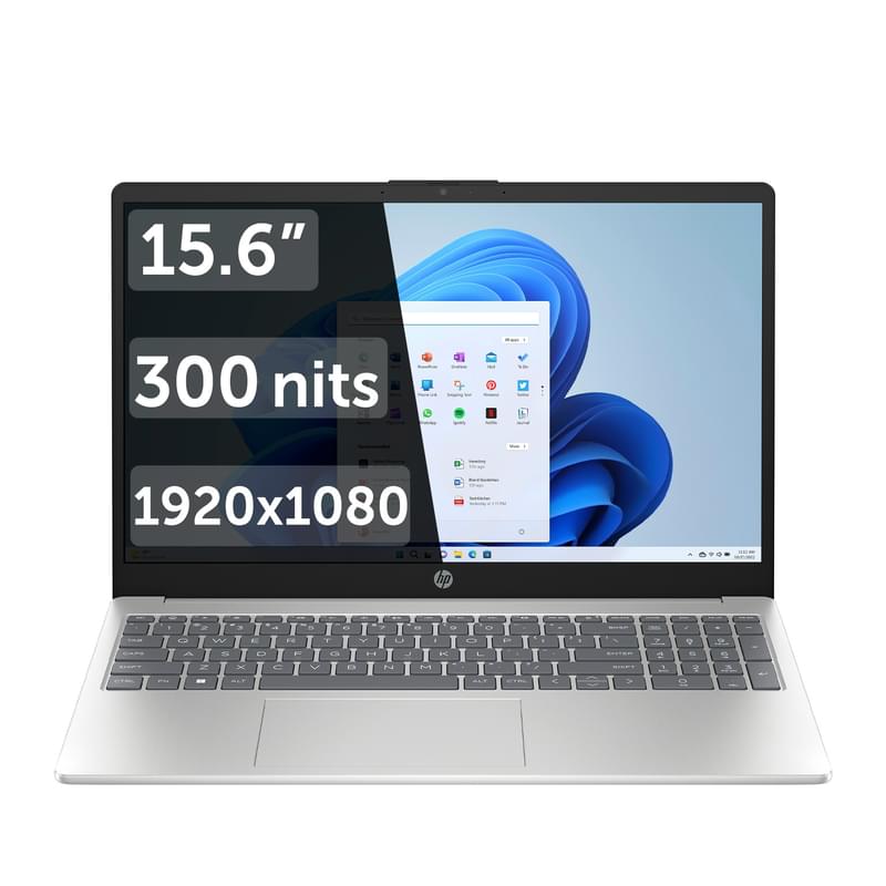 Ноутбук 15,6'' HP 15-fc0085ci / Ryzen 5 7520U / 16GB / SSD512GB / Win 11 / (B4ND2EA) - фото #0, Technodom.kz