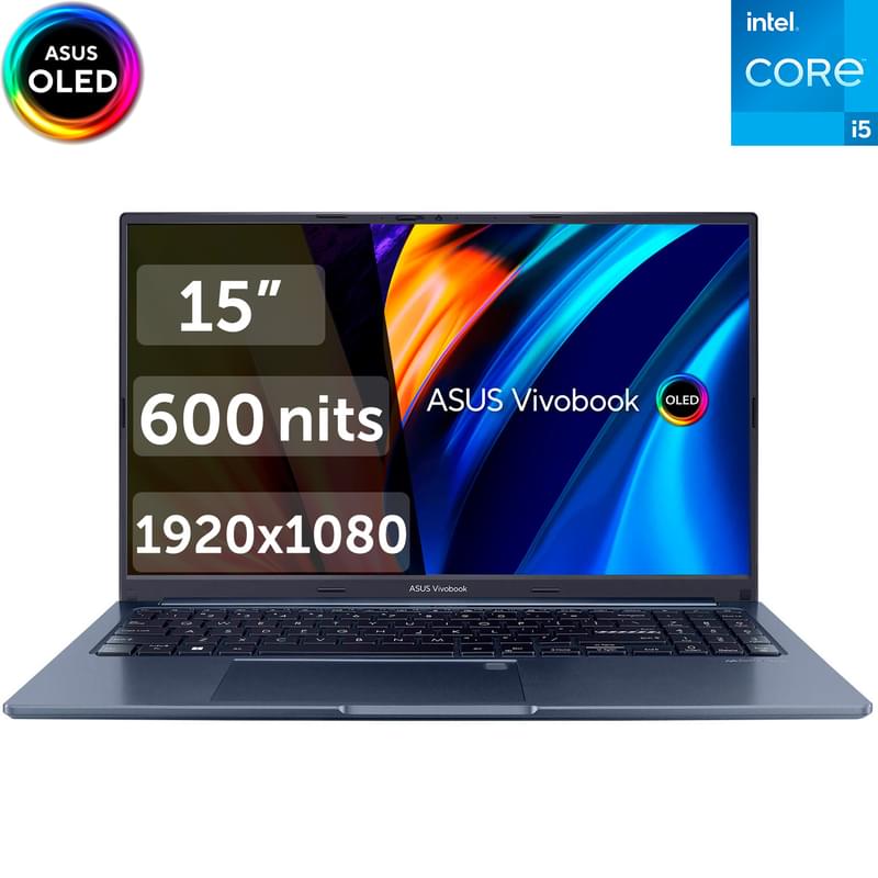 Ноутбук Asus Vivobook X OLED i5 12500H / 16ГБ / 512SSD / 15.6 / DOS / (X1503ZA-L1232) - фото #0, Technodom.kz