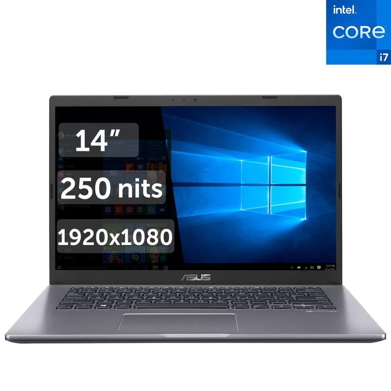 Ноутбук Asus X409FA i7 8565U / 16ГБ / 512SSD / 14 / Win10 / (X409FA-EB673T) - фото #0, Technodom.kz