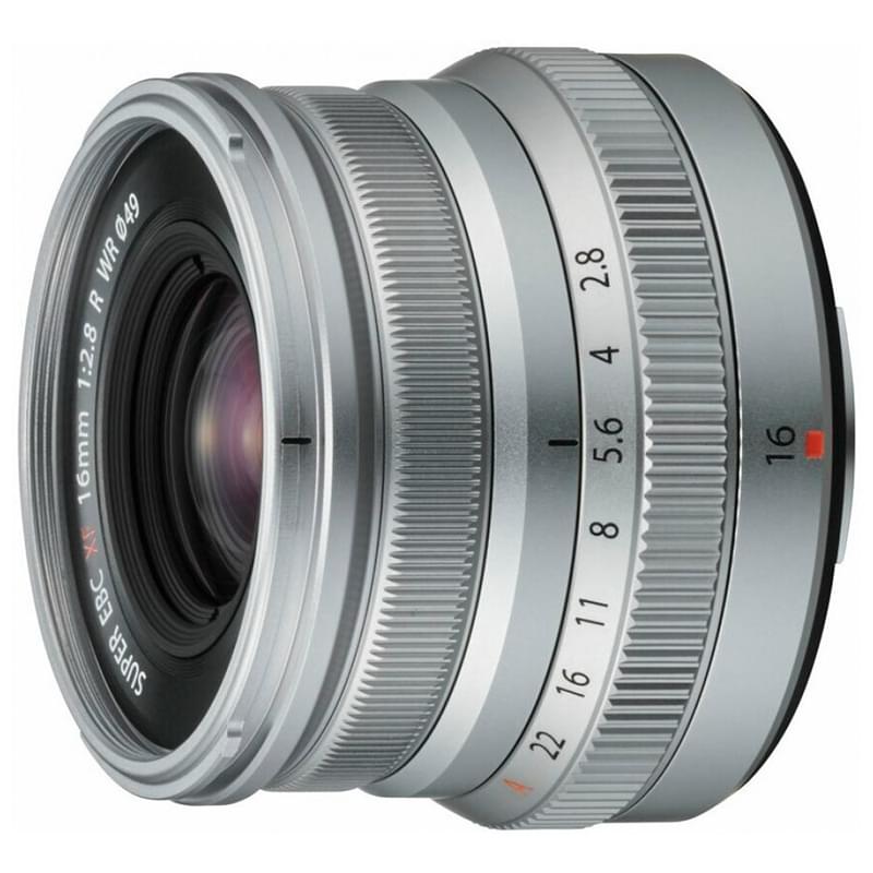 Объектив FUJIFILM FUJINON XF 16 mm f/2.8 R WR Silver - фото #0, Technodom.kz
