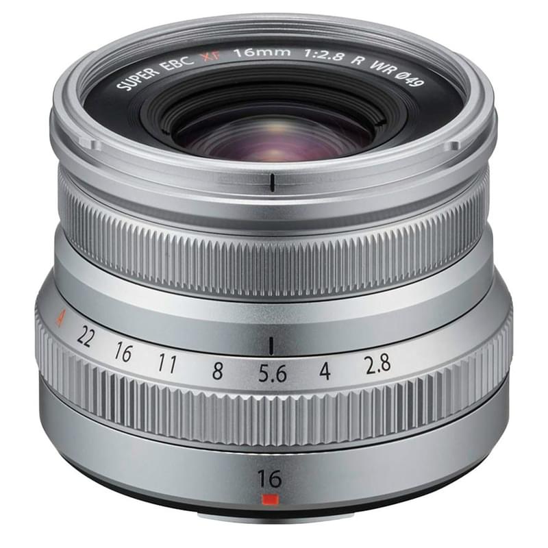 Объектив FUJIFILM FUJINON XF 16 mm f/2.8 R WR Silver - фото #1, Technodom.kz