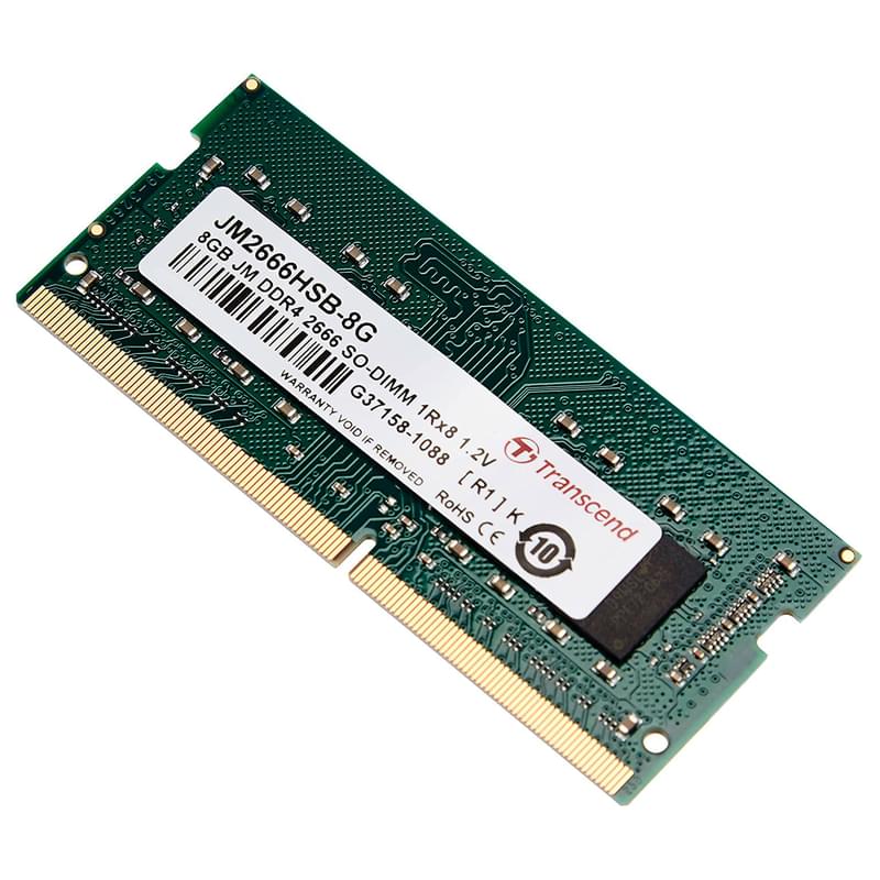 Оперативная память DDR4 SODIMM 8GB/2600MHz PC4-21300 Transcend JetRam (JM2666HSB-8G) - фото #0, Technodom.kz