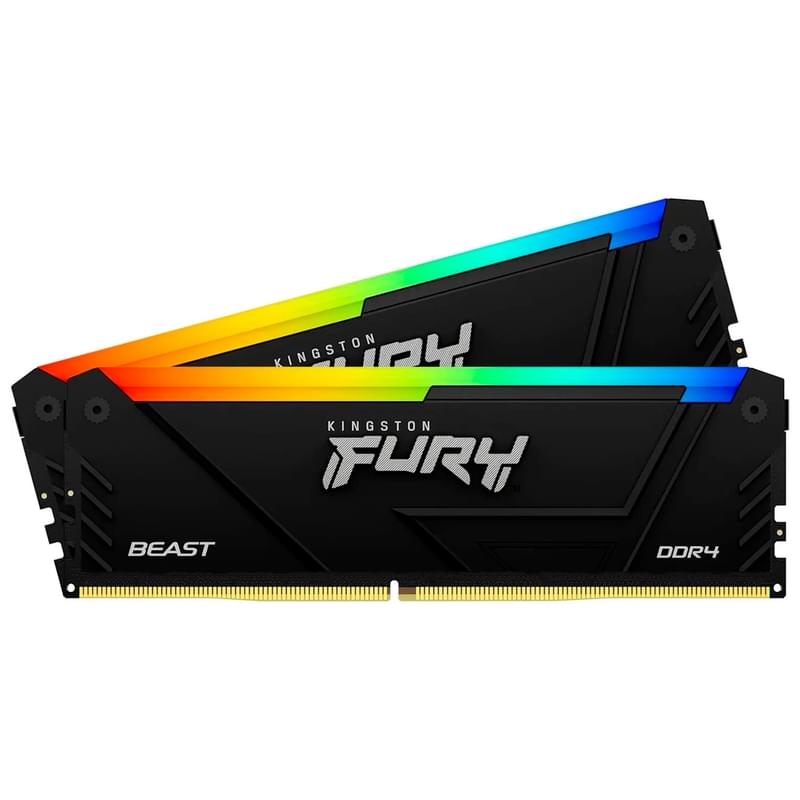 Оперативная память DDR4 DIMM 16GB(8GB*2)/3200MHz Kingston FURY Beast RGB (KF432C16BB2AK2/16) - фото #2, Technodom.kz