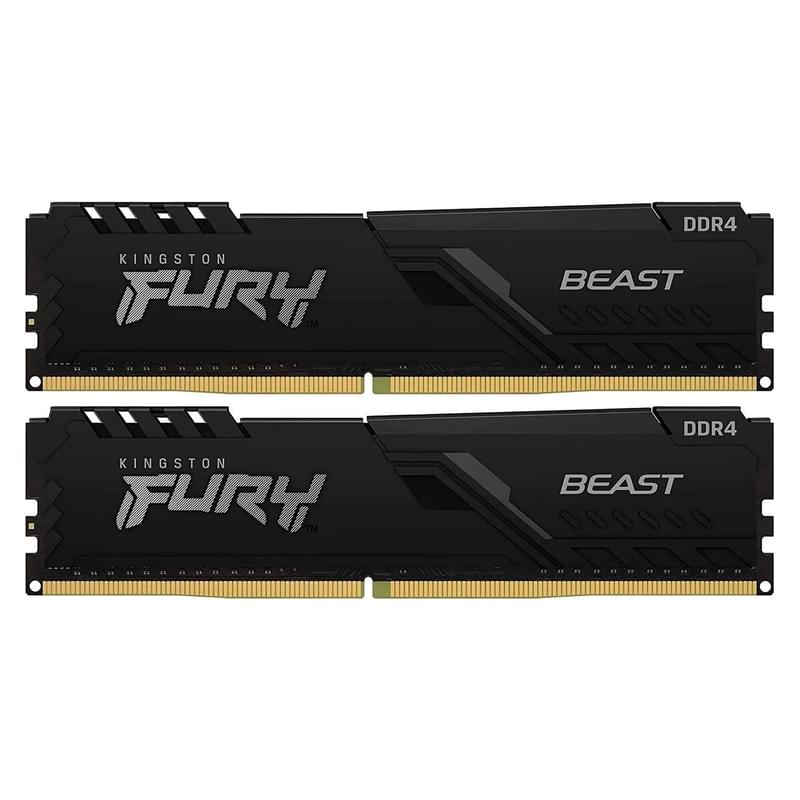 Оперативная память DDR4 DIMM 32GB(16GBx2)/3200MHz Kingston Fury Beast (KF432C16BBK2/32) - фото #0, Technodom.kz