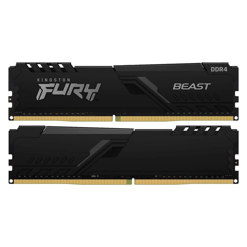 Оперативная память DDR4 DIMM 32GB(16GBx2)/3200MHz Kingston Fury Beast (KF432C16BBK2/32) - фото #1, Technodom.kz