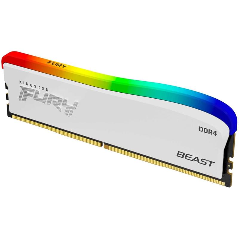 Оперативная память DDR4 DIMM 16GB(8GBx2)/3600MHz Kingston Fury Beast White RGB (KF436C17BWAK2/16) - фото #2, Technodom.kz