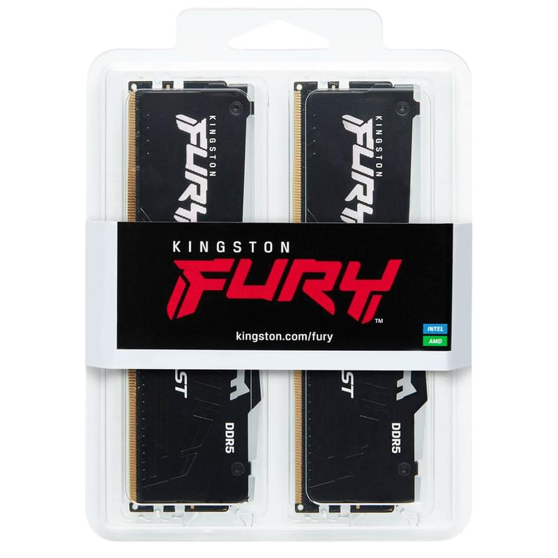 Оперативная память DDR5 DIMM 16GB(8GBx2)/5600MHz Kingston Fury Beast RGB (KF556C40BBAK2-16) - фото #3, Technodom.kz