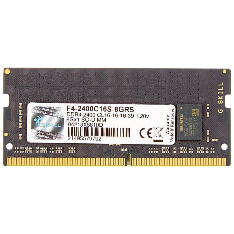 Оперативная память DDR4 SODIMM 8GB/2400MHz G.SKILL Ripjaws (F4-2400C16S-8GRS) - фото #2, Technodom.kz