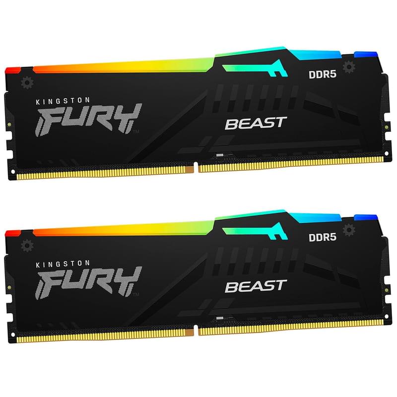 Оперативная память DDR5 DIMM 32(16x2)/6000Mhz PC5-48000 Kingston Fury Beast RGB (KF560C36BBEAK2-32) - фото #4, Technodom.kz Оперативная память DDR5 DIMM 32(16x2)/6000Mhz PC5-48000 Kingston Fury Beast RGB (KF560C36BBEAK2-32) - фото #4, Technodom.kz