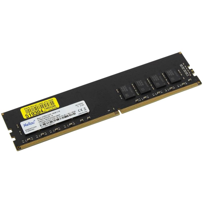 DDR4 DIMM 16GB/3200Mhz PC4-25600 Netac Basic (NTBSD4P32SP-16) жедел жады - фото #0, Technodom.kz