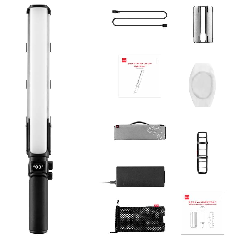Осветитель Zhiyun FIVERAY V60 LED Light Wand COMBO Black - фото #7, Technodom.kz