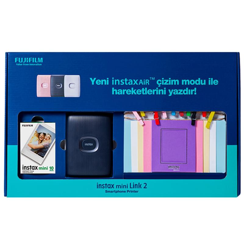 FUJIFILM Instax Mini Link 2 Blue смартфондарға арналған мезеттік басып шығару - фото #0, Technodom.kz FUJIFILM Instax Mini Link 2 Blue смартфондарға арналған мезеттік басып шығару - фото #0, Technodom.kz